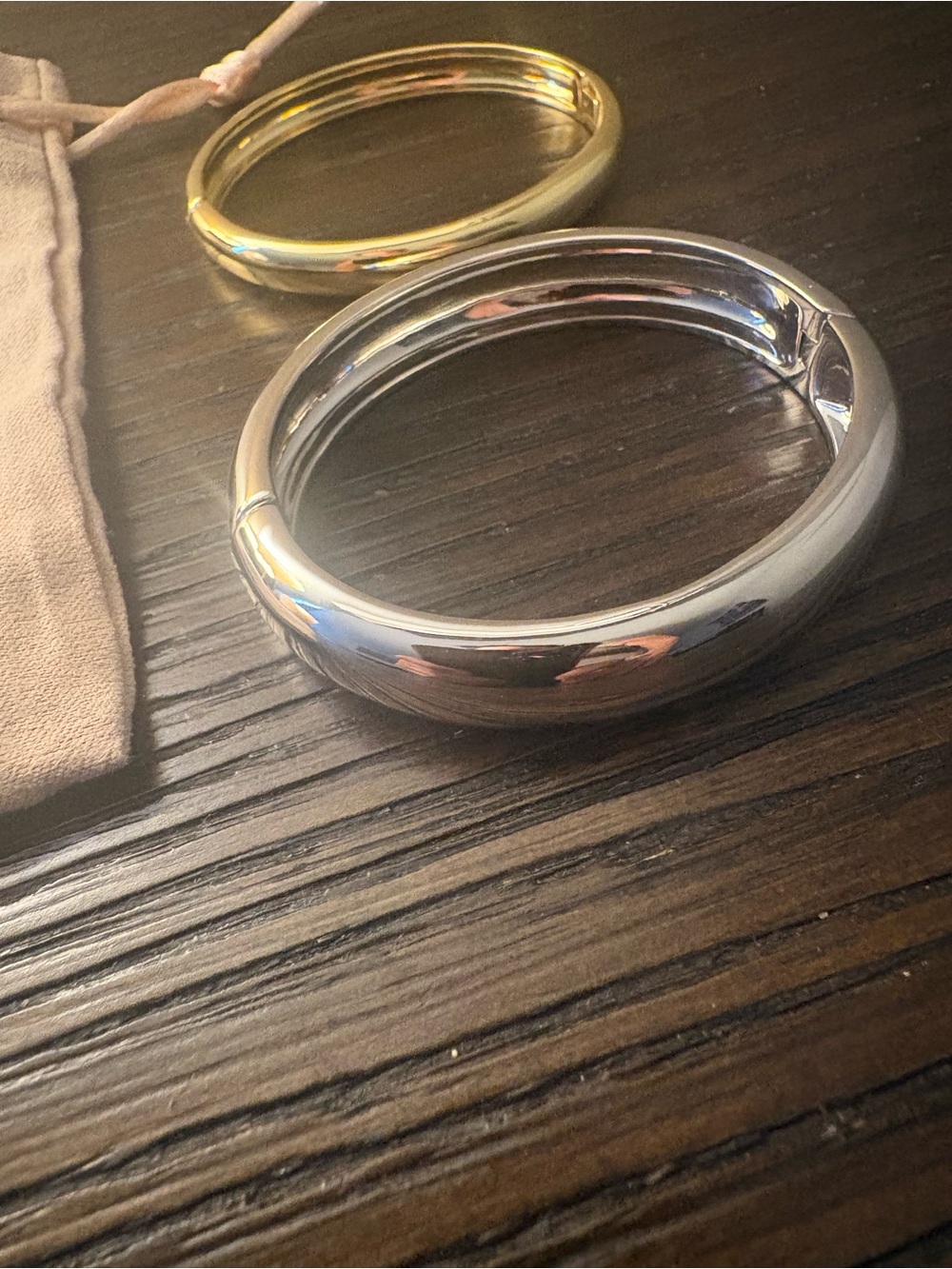 NEW Uncommon James Mixed Metal Bangle Bracelet Set of Two - Picture 4 of 4